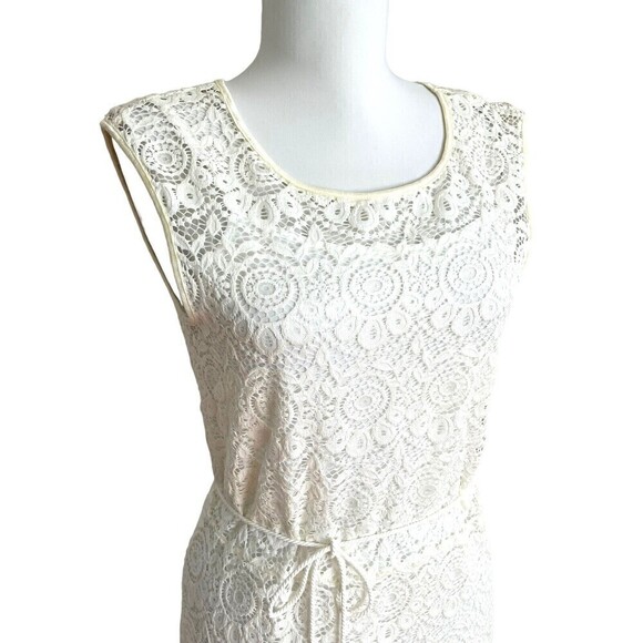 Neiman Marcus Sheer Lace Slip Maxi Dress size 4 Slip Whimsigoth Fairy sheer Boho - Picture 3 of 13